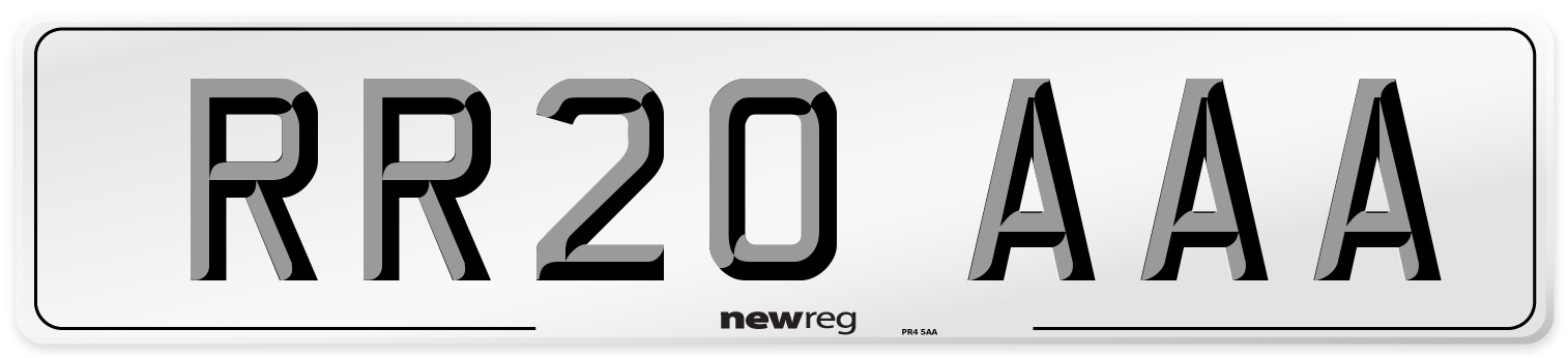 RR20 AAA Number Plate from New Reg